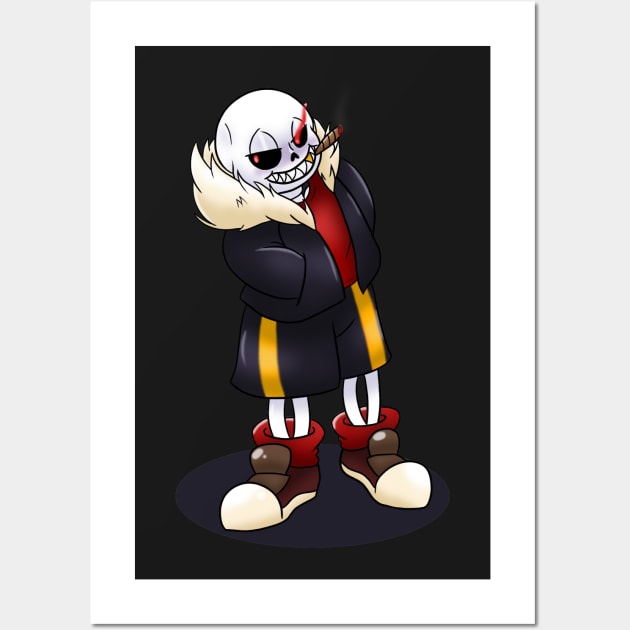 Underfell Sans Wall Art by HoneyHeartStudios